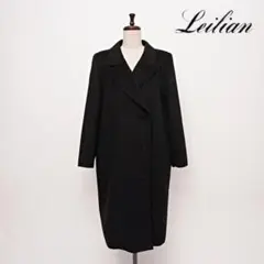 美品 レリアン カシミヤ100% チェスターコート 黒 サイズ11*XC738