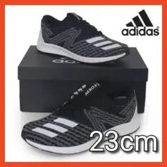adidas ランニングシューズ スニーカー 運動靴 23cm ブラック