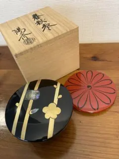 茶道具 春秋棗 蒔絵 螺鈿 岡本陽斎作