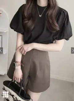 GRL バックリボンパフスリーブTシャツ