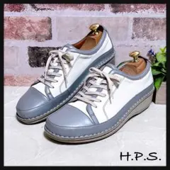 【HPS エイチピーエス】コンフォートシューズ レザースニーカー 25.5