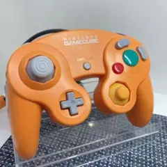 【動作確認済】GC ゲームキューブコントローラー オレンジ ニンテンドー純正品a