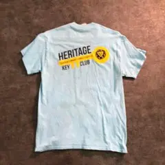 【ヴィンテージ】GILDAN バックプリントTシャツ 水色 古着usedSM4