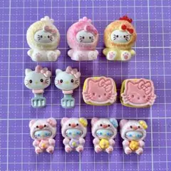 白猫 キティ 色々 デコパ フィギュア セット