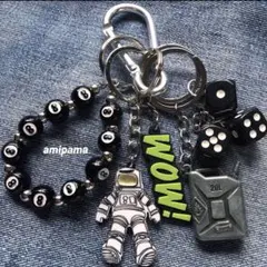 宇宙飛行士 キーホルダーセット ビリヤード サイコロ ストリート 古着 huf