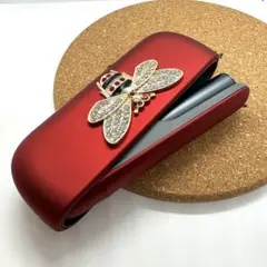 6アイコス イルマ ｉ用 ケース iqos iluma 専用 蜂付き　赤