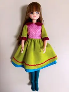リカちゃんキャッスル　ファッションコレクション フラットカラーワンピースドレス