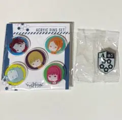 ワールドトリガー　アクリルピンズ　嵐山隊　エンブレムピンバッジ　嵐山准　木虎藍