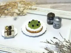 ミニチュアスイーツ♡つやつや♡シャインマスカットタルト♡樹脂粘土♡ミニチュア♡