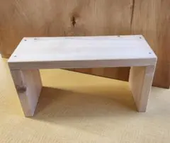 ヒノキ　小さいスツール　小棚