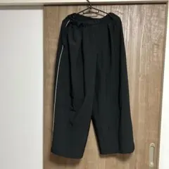 LAKOLE ブラック ワイドパンツ サイドライン