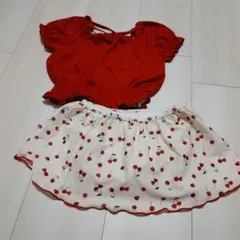 アプレレクール　さくらんぼ柄　セパレート　水着　120サイズ