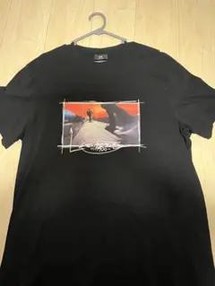 H&M ブラック Tシャツ Lサイズ グラフィックプリント