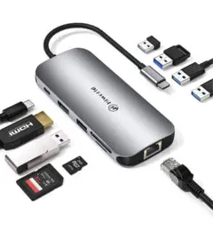 USB ハブ 10-in-1 ドッキングステーション