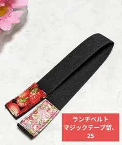 ランチベルト（マジックテープ留、25）いちごと花