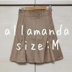 Allamanda アラマンダ　M 38 ベージュ　チェック　サーキュラー