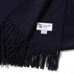値下中 ジョンストンズ/JOHNSTONS ネイビー カシミヤ大判ストール