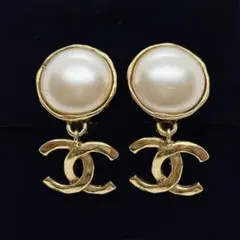 CHANEL シャネル 94A イヤリング ココマーク フェイクパール GP