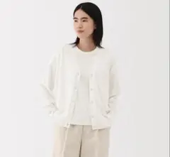 無印良品【新品未使用】ＵＶカットライトニットＶネックカーディガン婦人Ｍ