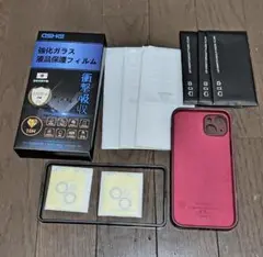 iphone14 plus 強化ガラスフィルム３枚、レンズ保護２枚、スマホケース