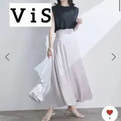 vis ビス　フレアシャイニースカート　ライトグレー