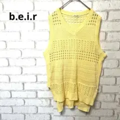 b.e.i.r ニット　ベスト　サマーニット　ノースリーブ　イエロー　コットン