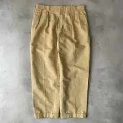 90s ポロバイラルフローレン 2タックスラックス USA イエロー オールド