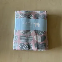 [新品未使用]kippis キッピス　ハート柄 wガーゼ生地 110×50cm