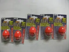 釣王 龍星電気ウキ 0.8号 5個セット