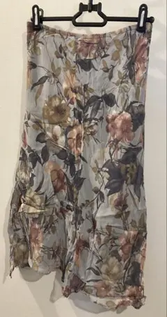 An'ge フローラル柄ロングスカート Size 1 フランス製　ビスコース