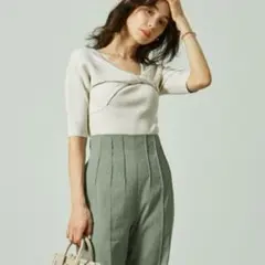 SNIDEL アシメデザインニットプルオーバー
