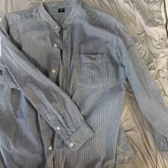 UNIQLO 青と白のストライプ ワイシャツ Lサイズ
