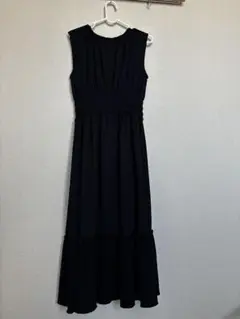 MOUSSY ネイビー ノースリーブ ロングワンピース