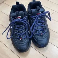 FILA ブラック スニーカー　24.0