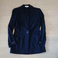 イヴサンローラン　ネイビー　ビジネスシルク　スカートスーツ　未使用　38 SAINT LAURENT - 美品 Vintage イヴサンローラン Yves Saint