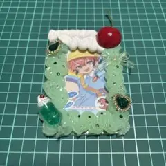 硬質カードデコ クリームソーダモチーフ チェキサイズ