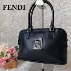 美品 希少✨フェンディ FF金具 レザー ブラック 男女兼用