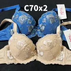 トリンプ 大花刺しゅう 絶妙なブラジャー 2枚 C70