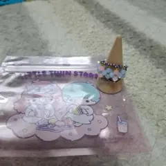 キキララ概念のハンドメイドビーズリング