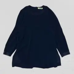 SAKIZO AVIVID♡チュニック　長袖　サイドスリット　ネイビー　F