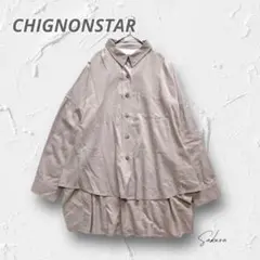 Y4175＊シニヨンスター オーバーサイズ ゆったりシルエット 長袖シャツ