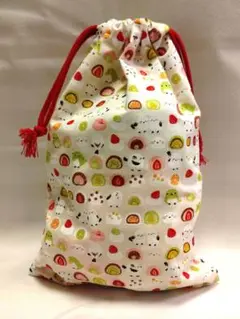 【おまとめ可】巾着袋　シマエナガ　　　　 着替え袋②