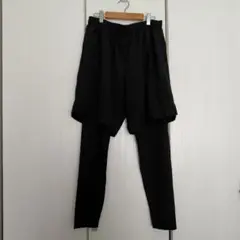 Muxuryee メンズ スポーツタイツ タイツ付きショートパンツ L