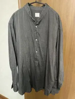 Phlannel Sol リネンバンドカラープルオーバーシャツ