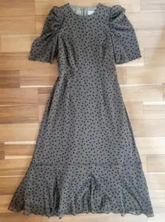 troisieme chaco フロッキードットワンピース
