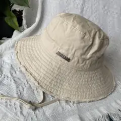 コットンJACQUEMUS新品 ベージュ バケットハット フリーサイズ