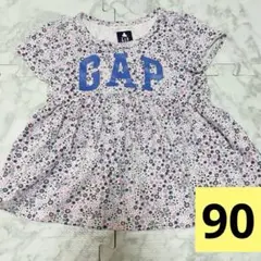90センチ　GAP 小花柄 半袖Tシャツ　ピンク系