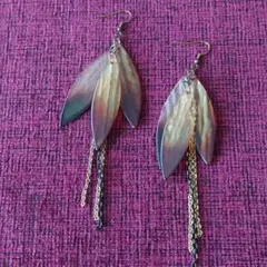 羽のピアス オリジナルオーダー品