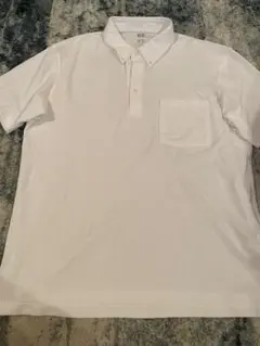 UNIQLO メンズ　ボタンダウン　白　エアリズム　ポロシャツ XL 未使用