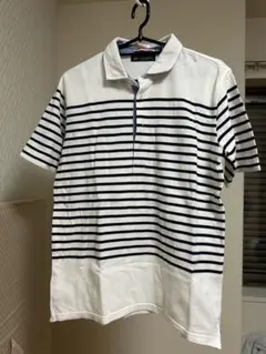 ストライプデザイン ポロシャツ 古着